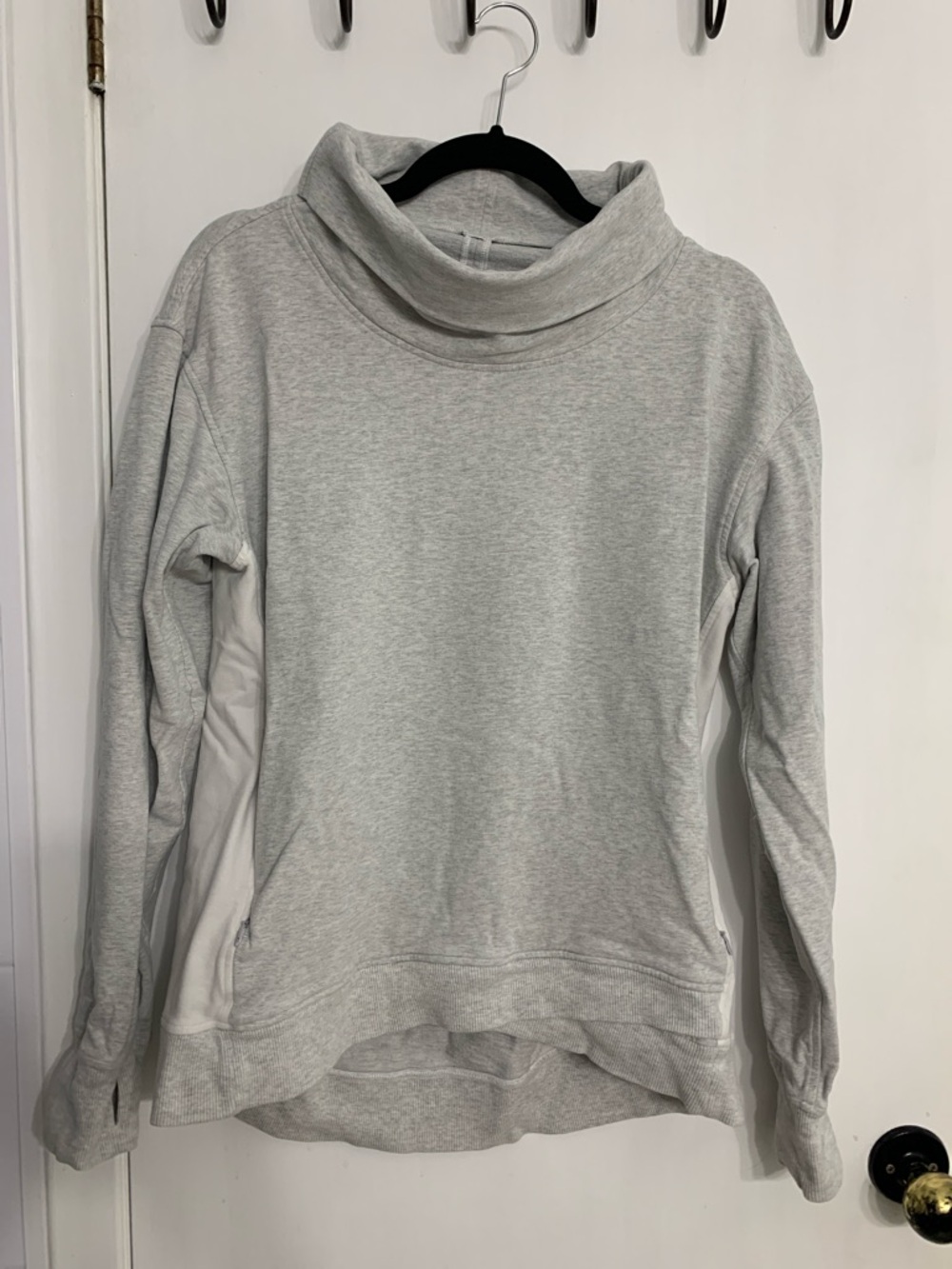 Lululemon Women's Light Heather Gray Cowl Neck Pullover Sweater